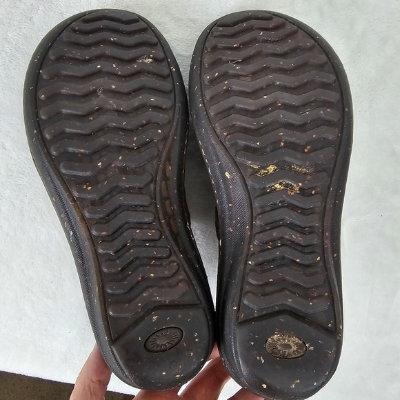 UGG Oleander Brown Suede Shearling Lined Comfort Clogs Slip-On Shoes Size 8 - Picture 11 of 11